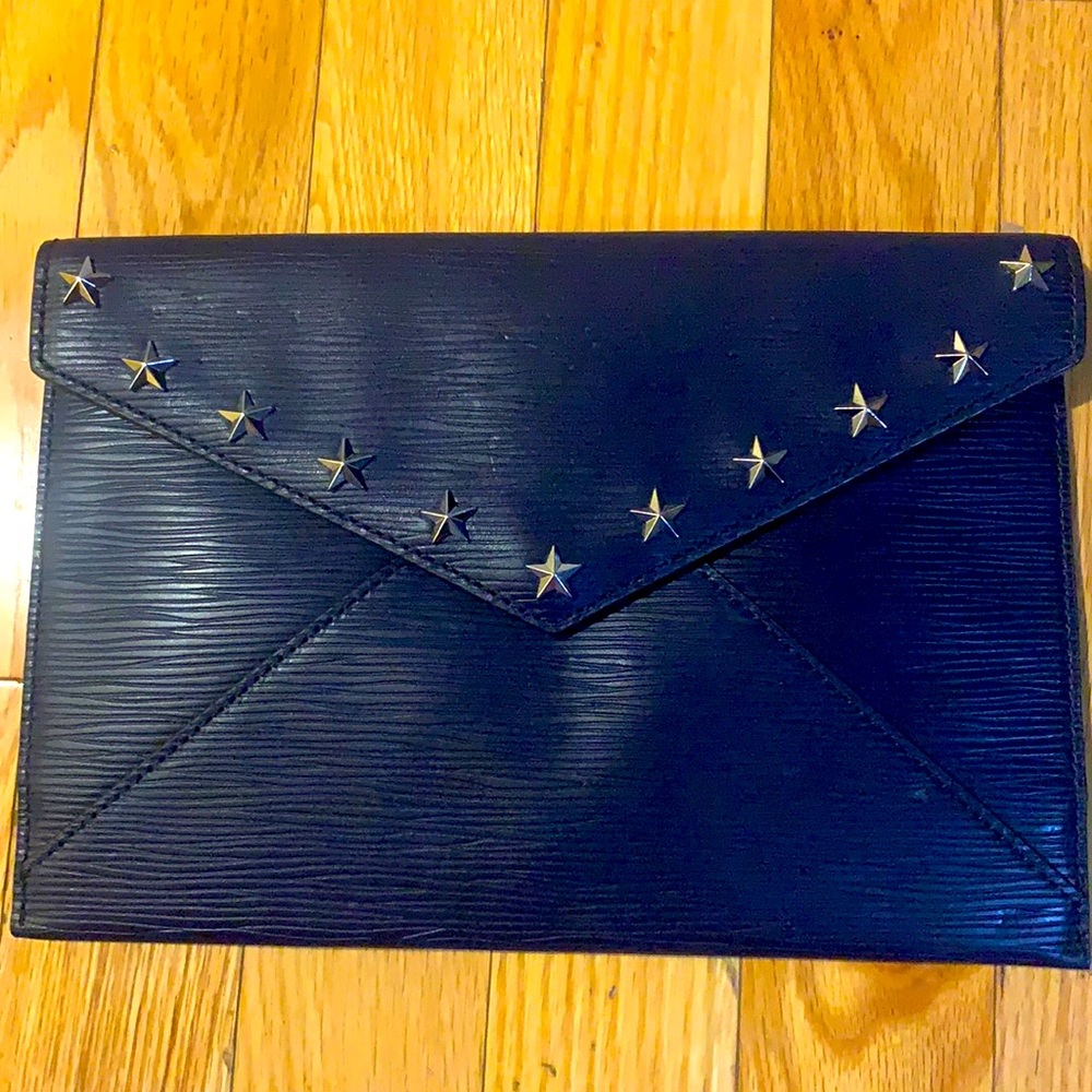 Star studded envelope clutch
